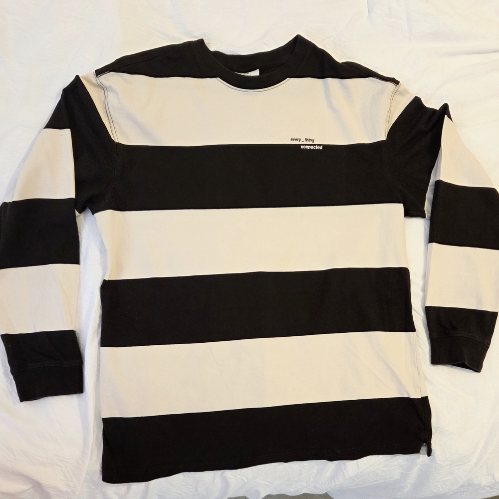 H&M Monochrome Striped Long Sleeve Tee